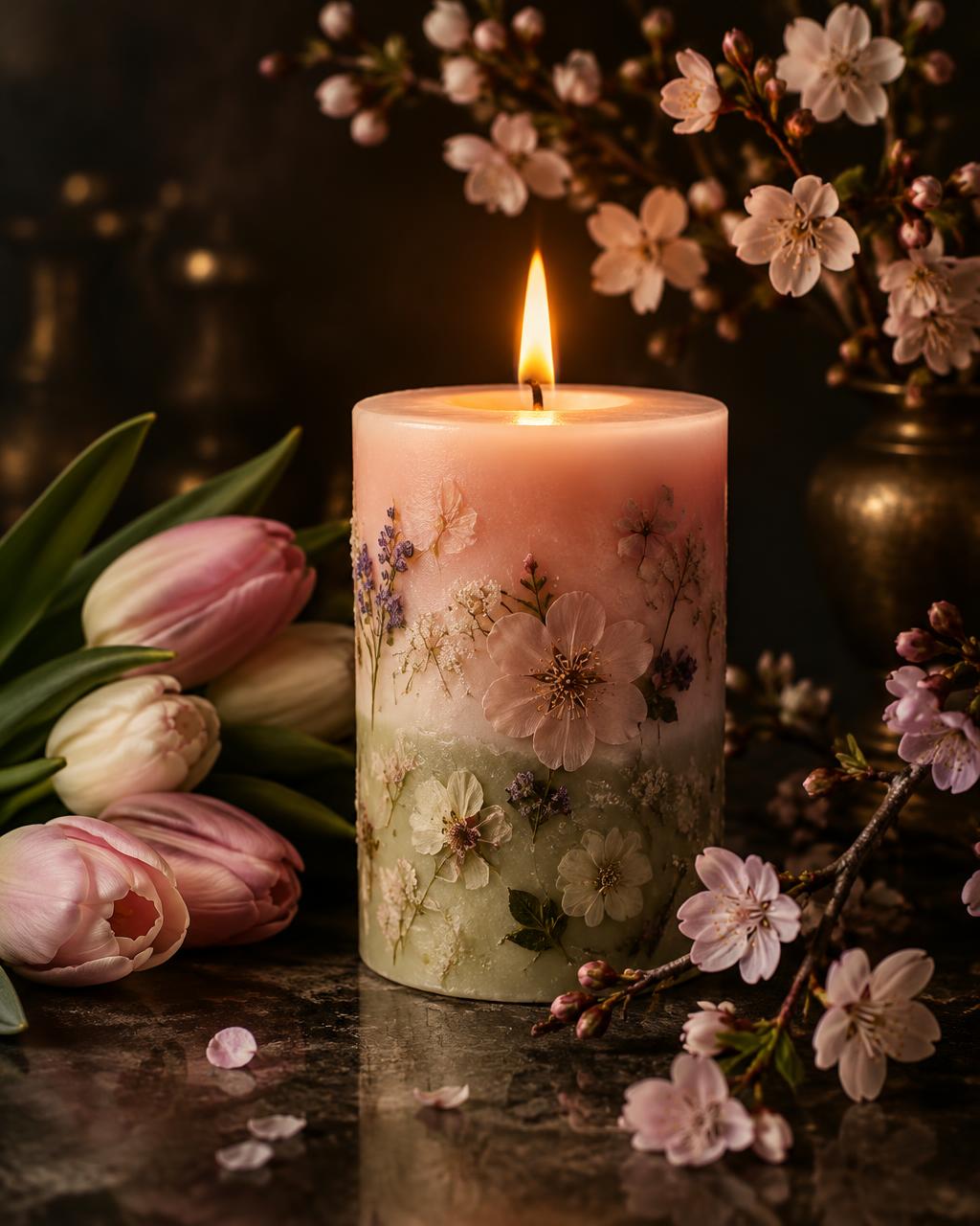Spring collection candle